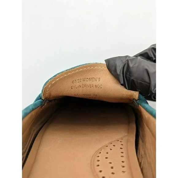 **Single Left Shoe** G.H. Bass Women's Dylan Aqua Suede Driver Loafers Size 7 - Picture 4 of 5